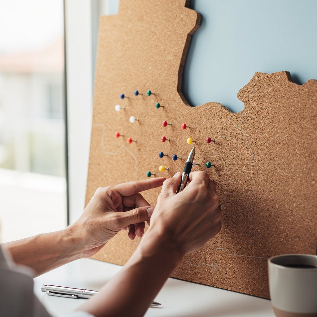 Active Realty Inc neighborhood guide featuring a map of San Diego, CA highlighting local real estate insights for home buyers and sellers